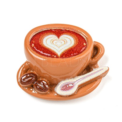 Coffee Theme Opaque Resin Decoden Cabochons RESI-M042-01B-1