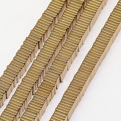 Electroplate Non-magnetic Synthetic Hematite Heishi Beads Strands X-G-J171A-3x3mm-06-1
