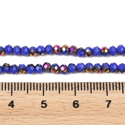 Electroplate Glass Beads Stradns EGLA-H114-02B-12-1