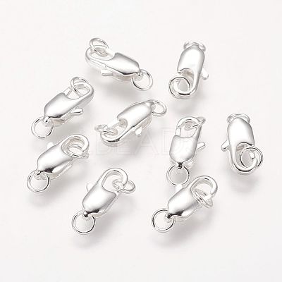 Brass Lobster Claw Clasps KK-KK802-S-NR-1