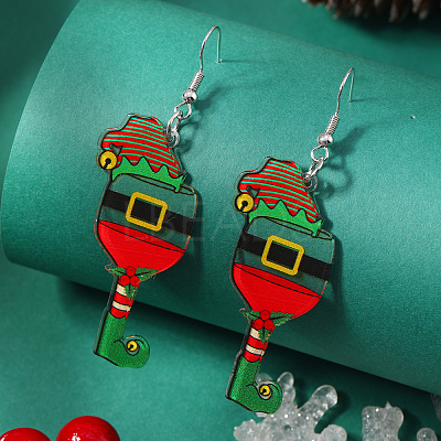 Acrylic Christmas Series Dangle Earrings ZV2317-3-1