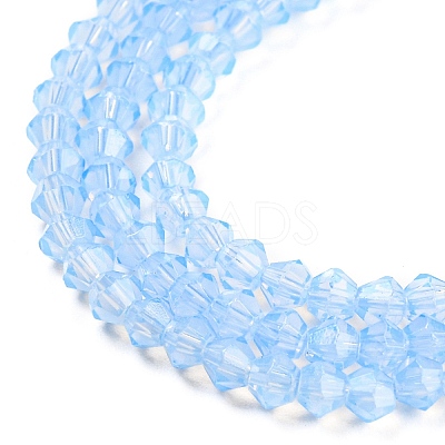 Baking Paint Transparent Glass Beads Strands DGLA-F029-J2mm-02-1