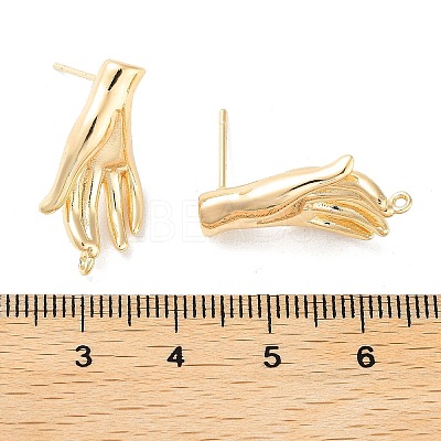 Brass Stud Earring Findings KK-E107-10G-1