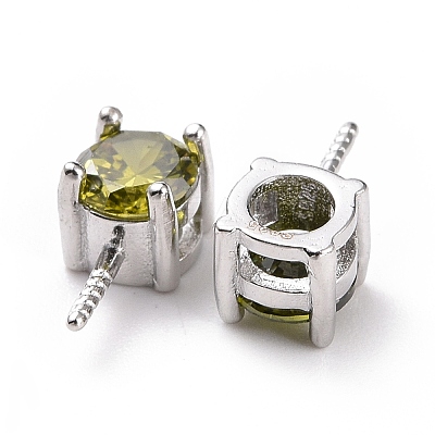 Rhodium Plated 925 Sterling Silver Peg Bails STER-D035-47P-09-1