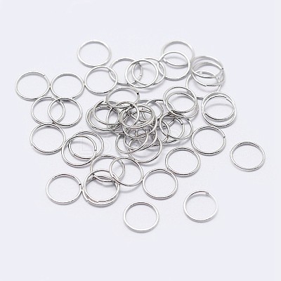 Anti-Tarnish Rhodium Plated 925 Sterling Silver Saw Cut Open Jump Rings STER-F036-02P-1x8mm-1