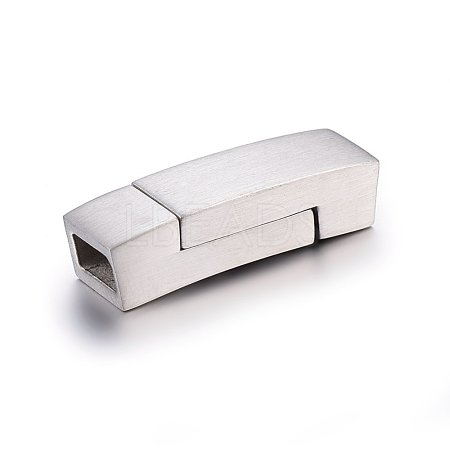 304 Stainless Steel Magnetic Clasps with Glue-in Ends STAS-E440-50P-1