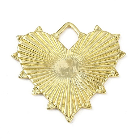 Textured Brass Pendants KK-M322-19G-1