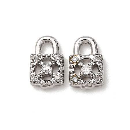 Brass Micro Pave Cubic Zirconia Pendants ZIRC-L105-05B-P-1