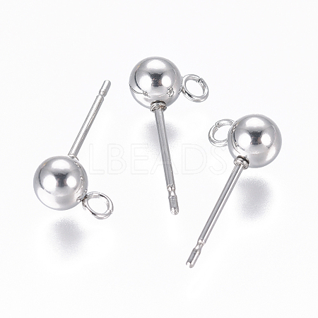 Non-Tarnish 304 Stainless Steel Ear Stud Components STAS-I120-16C-P-1