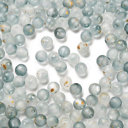 Frosted Transparent Acrylic Beads OACR-F013-12F-1