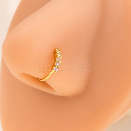 Alloy Crystal Rhinestone Hoop Clip on Nose Rings FS-WG08008-01-1