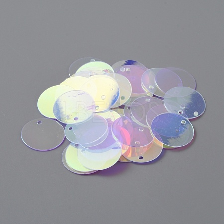 Iridescent PVC Paillette/Sequins Pendants PVC-WH0006-01B-1
