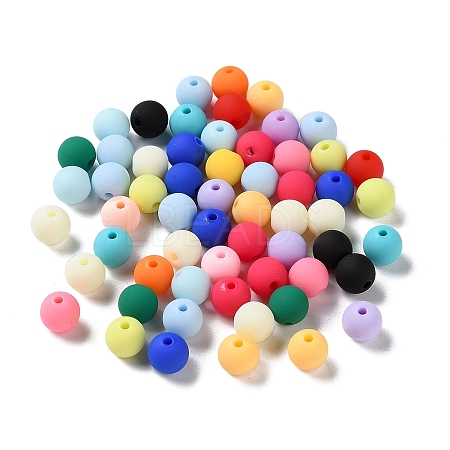 Rubberized Style Imitated Silicone Acrylic Beads X1-MACR-D029-01D-1