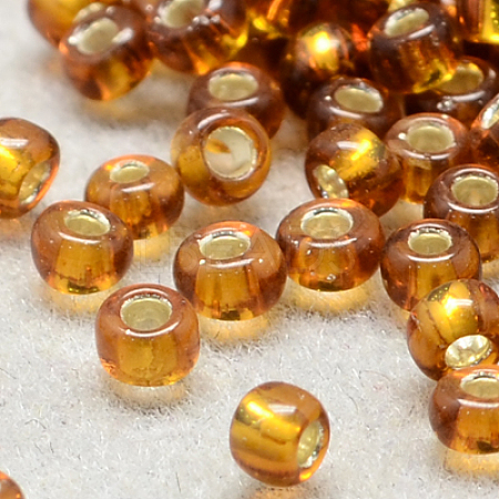 FGB 6/0 Grade A Round Glass Seed Beads SEED-Q007-4mm-F54-1