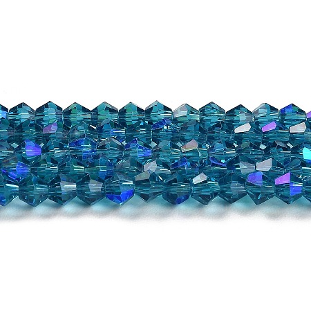 Transparent Electroplate Glass Beads Strands EGLA-A039-T2mm-L01-1