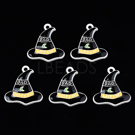 Spray Painted Alloy Enamel Pendants PALLOY-N164-004-1