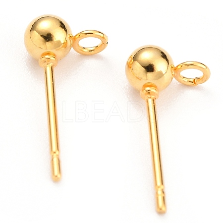304 Stainless Steel Ball Post Stud Earring Findings LS-X-STAS-Z035-02G-C-1