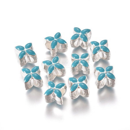 Alloy Enamel European Beads MPDL-R006-02-1