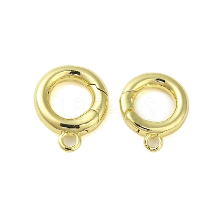 Brass Spring Gate Rings KK-B089-12A-G-1