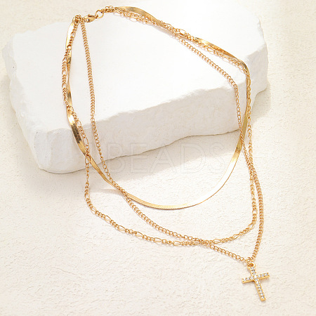 Alloy Pendant Layered Chain Necklaces for Women WGC39CD-22-1