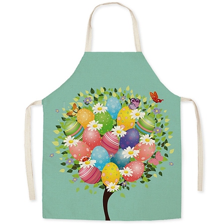 Cute Easter Egg Pattern Polyester Sleeveless Apron PW-WG98916-44-1