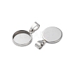 304 Stainless Steel Pendant Cabochon Settings STAS-L282-010P-04-2