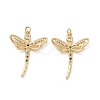 Brass Cubic Zirconia Charms KK-G453-23G-2