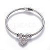 304 Stainless Steel Charms Bangles BJEW-P258-06-3