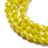 Opaque Solid Color Electroplate Glass Beads Strands GLAA-F029-P4mm-C05-3