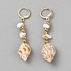 Alloy Shell Shape Leverback Earrings EJEW-WH0004-194A-1