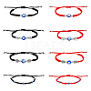 8Pcs 8 Style Lampwork Evil Eye Braided Bead Bracelets Set BJEW-FI0001-45-1