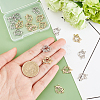 20Pcs 2 Colors 201 Stainless Steel Connector Charms STAS-DC0009-24-3