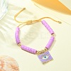 MIYUKI Glass Seed Rectangle Charm Bracelet BJEW-MZ00037-04-4