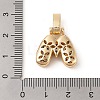 Brass Micro Pave Cubic Zirconia Pendants ZIRC-P121-01G-M-3