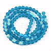 Imitate Austrian Crystal Bicone Frosted Glass Beads Strands EGLA-A039-T6mm-MB01-2