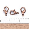 Red Copper Tone Zinc Alloy Lobster Claw Clasps X-E103-NFR-5