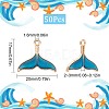 SUNNYCLUE 50Pcs Alloy Enamel Pendants ENAM-SC0003-21-2