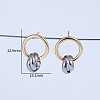 Two Tone Brass Twisted Hoop Earrings CZ4094-4
