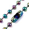 Ion Plating(IP) 304 Stainless Steel Ball Chain Necklaces for Women NJEW-G135-01B-RC-2