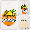 Wooden Pendant Decorations WOOD-WH0107-74-3