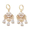 Rack Plating Golden Brass Dangle Leverback Earrings EJEW-A030-01J-G-1