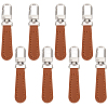 8Pcs PU Leather Zipper Pulls for Handbags Luggage and Jacket FIND-CL0002-09A-1