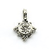 Buddhist Jewelry Findings Counter Tibetan Style Alloy Dharmacakra Charms TIBEP-O007-01-1