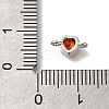 Rack Plating Brass Cubic Zirconia Heart Links Connector Charms KK-M014-01A-P-3