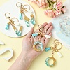 Transparent Epoxy Resin Pendant Keychains KEYC-FS00022-08-4