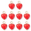 Opaque Acrylic Heart Charms PALLOY-MZ00845-1