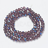Electroplate Glass Beads Strands EGLA-A034-T6mm-I09-2