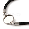 Milan Cord & 304 Stainless Steel Bracelets Making MAK-H004-02C-P01-2