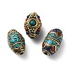 Handmade Tibetan Style Beads KK-G473-02AG-1