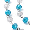 Olycraft Glass Rondelle Beads Chains for Necklaces Bracelets Making AJEW-OC0001-73-3